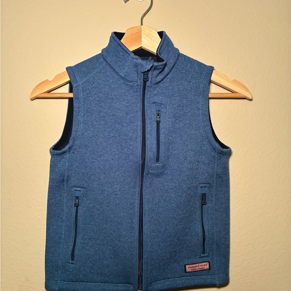 Vineyard Vines boys 7y moonshine sweater fleece vest